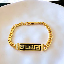 Load image into Gallery viewer, Bracelet - Zigzag black gold
