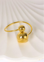 Load image into Gallery viewer, Ring - Stainless steel ring free size two gold balls
