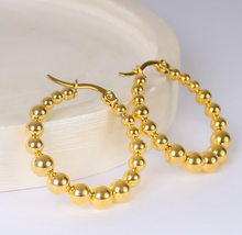 Load image into Gallery viewer, Stainless steel - Earrings gold balls
