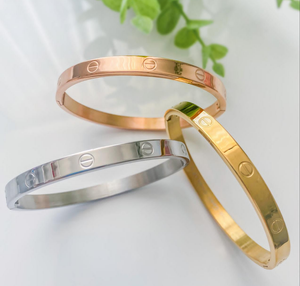 Stainless steel- 3 colors bangles small size