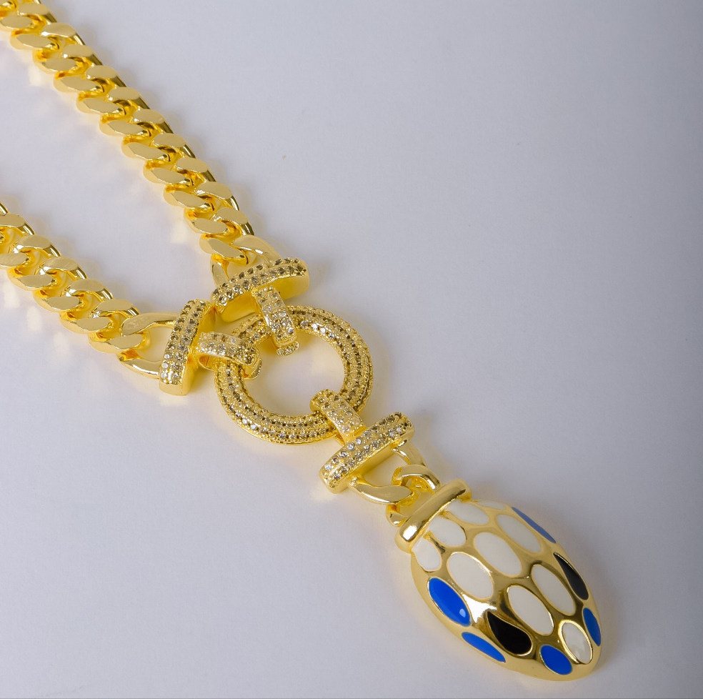 Necklace - colored snake