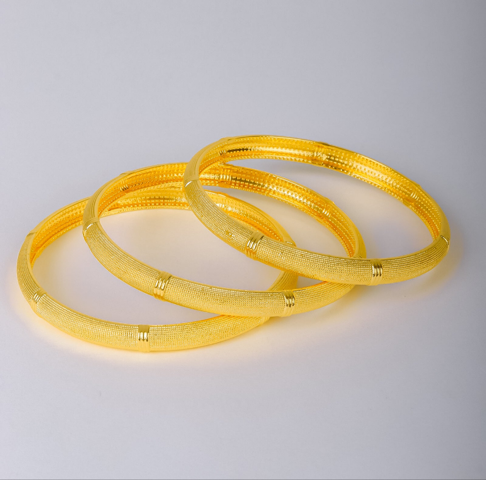 Sets - 3 gold plated jewelry bangles