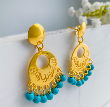 Load image into Gallery viewer, Earring - Surat + mini turquoise
