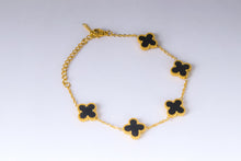 Load image into Gallery viewer, Stainless steel- black clover Bracelet
