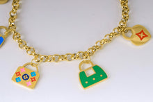 Load image into Gallery viewer, Bracelet - Stainless steel with colored pendants
