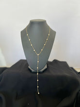 Load image into Gallery viewer, Necklace - stainless steel long chain with stones
