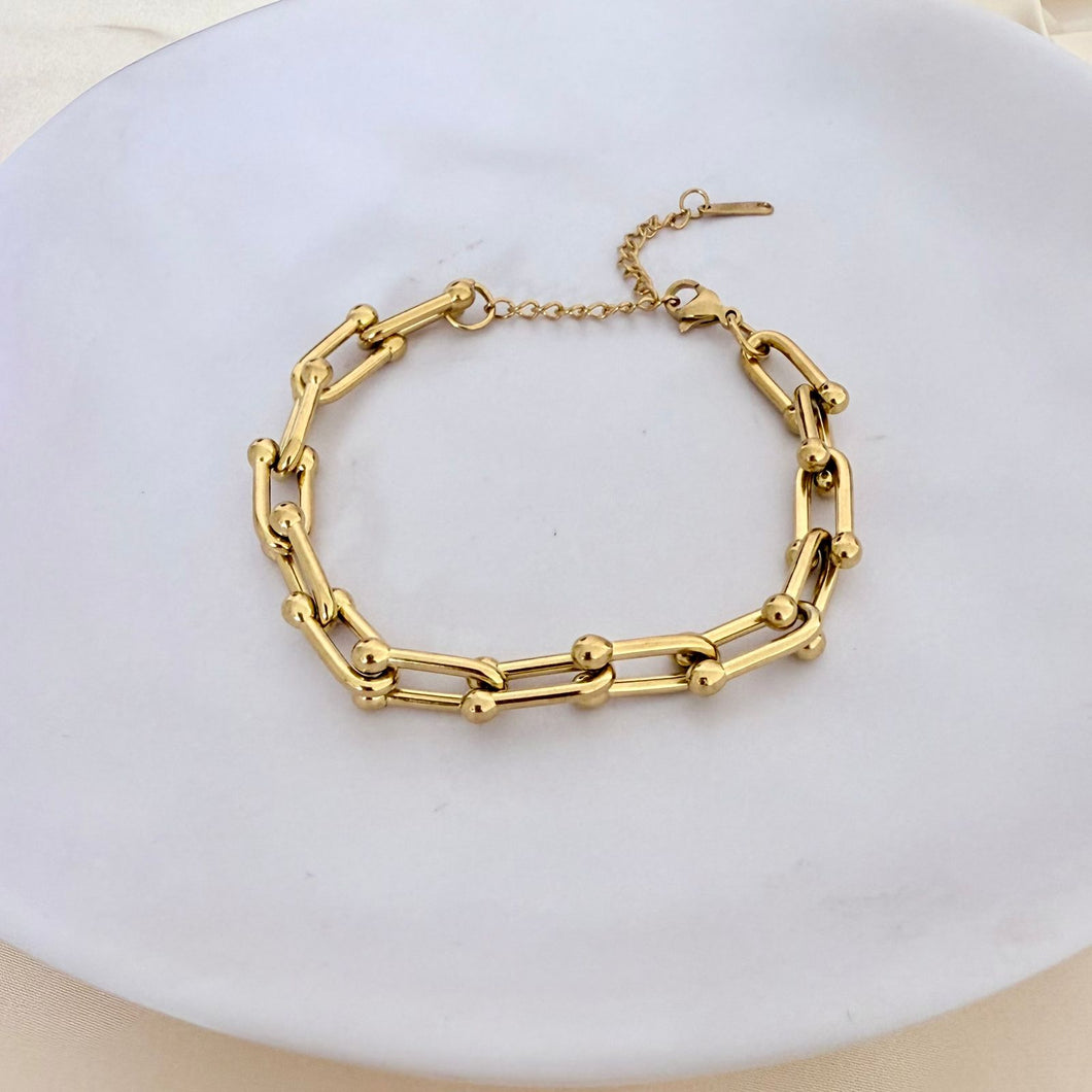 Stainless steel- simple chain gold Bracelet