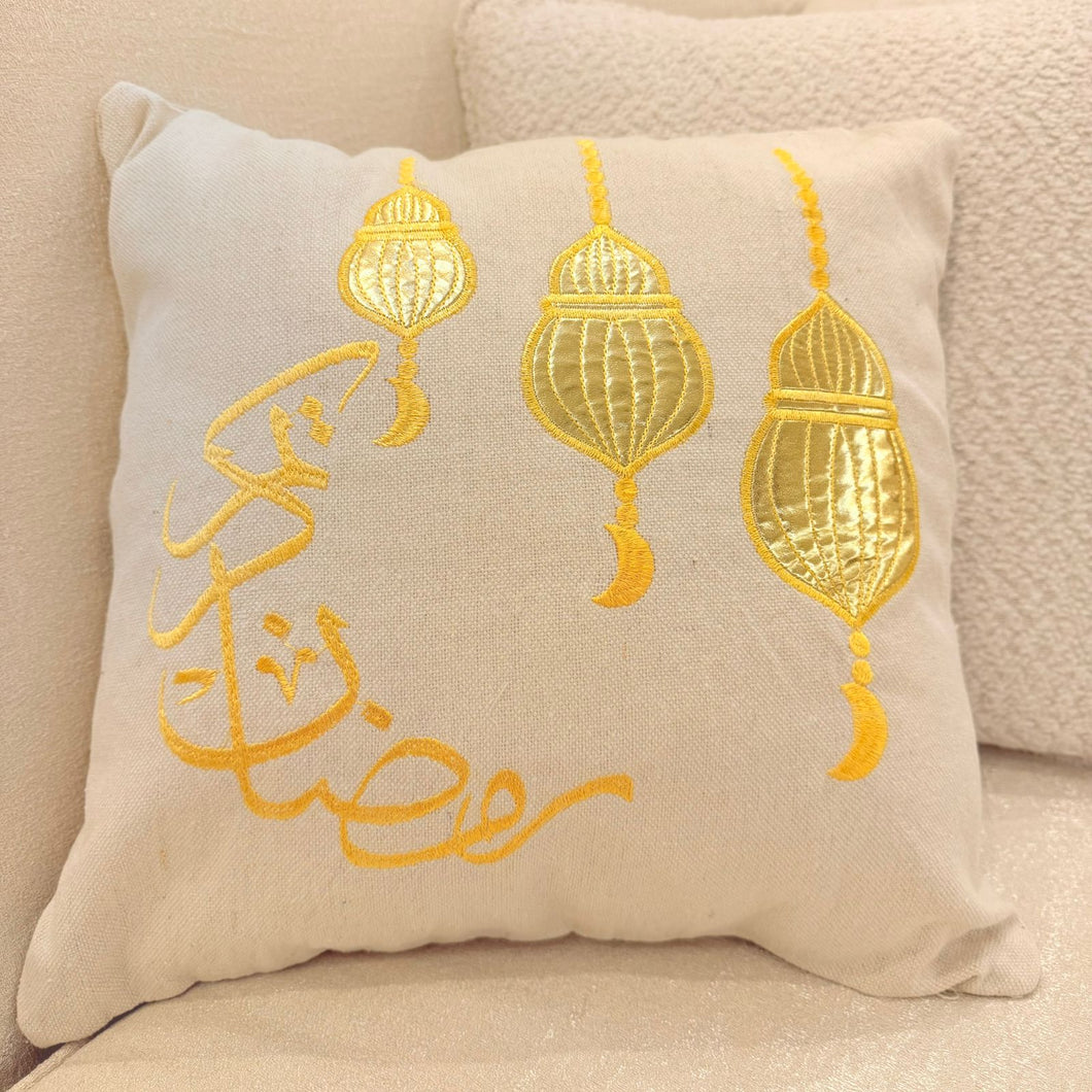 Two pillow case gold Ramadan Kareem