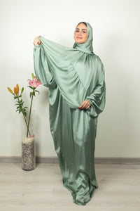 Prayer Wear - green satin esdal