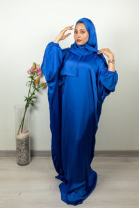 Prayer Wear - blue satin esdal