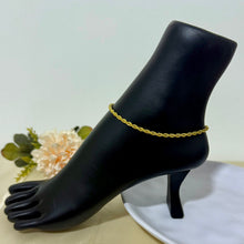 Load image into Gallery viewer, Anklet - stainless steel simple gold chain
