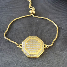 Load image into Gallery viewer, Bracelet - Gold zircon octagonal shape
