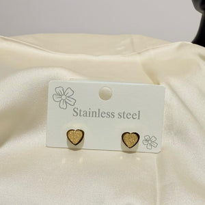 Earrings - Stainless steel gold small heart