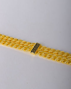 Bracelet - Gold chains black