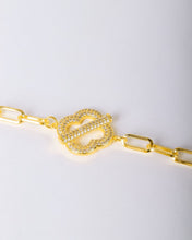 Load image into Gallery viewer, Bracelet - Gold zircon flower
