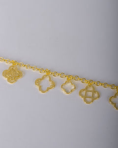 Bracelet - Gold zircon flowers