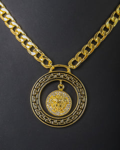 Necklace - Gold lion chain