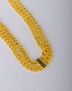 Necklace - Gold chains black