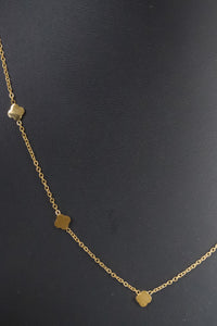 Stainless Steel- simple Gold flowers Necklace