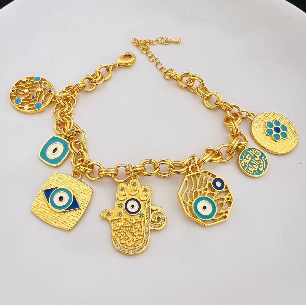 Bracelet - Gold eyes shapes