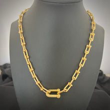 Load image into Gallery viewer, Stainless Steel- chain gold Zircon Necklace
