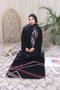 Prayer Set - black-maron Abaya