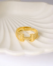 Load image into Gallery viewer, Sets - 2 pieces bracelet and ring free size simple zircon stones
