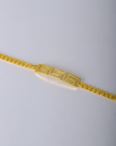 Bracelet - zigzag zircon stones