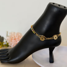 Load image into Gallery viewer, Anklet - stainless steel gold colourful beads
