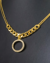 Load image into Gallery viewer, Necklace - Chain with circle zircon stones
