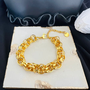 Bracelet - Stainless steel chain gold shape