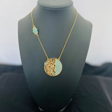 Load image into Gallery viewer, Necklace - Turquoise kol hwa allah a7d
