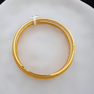 Bracelet - Simple wide gold bangle