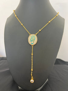 Necklace - long dots kol hwa allah a7d