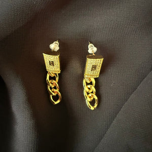 Earring - Gold trend chain luxury shape