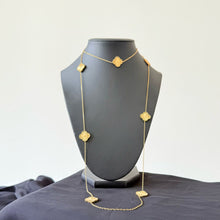 Load image into Gallery viewer, Necklace - Stainless steel long gold clover
