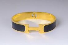 Load image into Gallery viewer, Stainless steel- bracelet black-gold bangle
