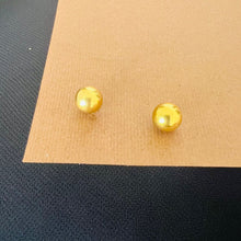 Load image into Gallery viewer, Earrings -  Stainless steel gold ball
