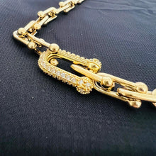 Load image into Gallery viewer, Stainless Steel- chain gold Zircon Necklace
