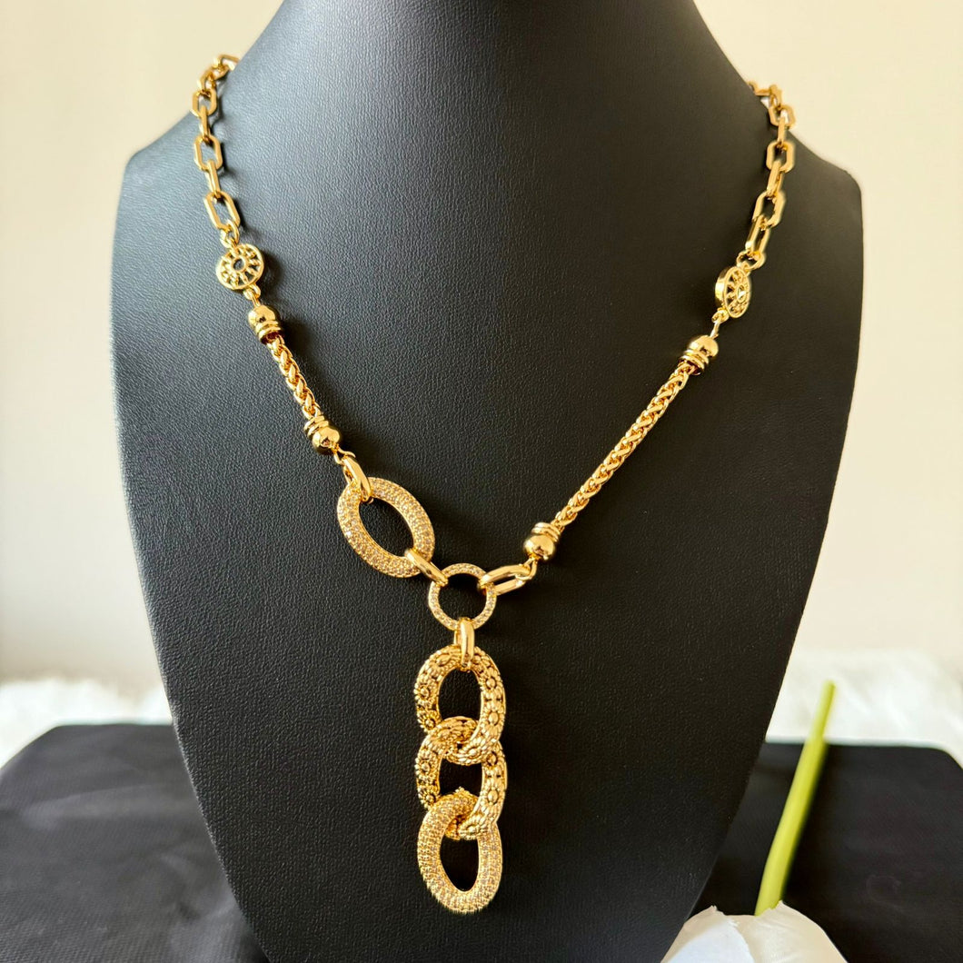 Necklace - gold big chains