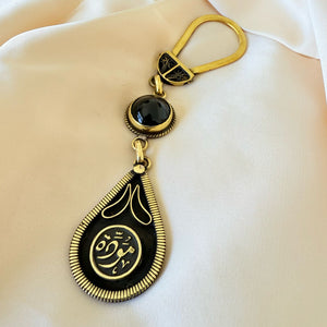 Copper Keychain - black stone mwada