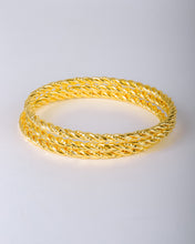 Load image into Gallery viewer, Sets - 3 gold wrapped bangles
