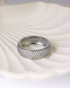 Ring - ring size 7/8/9 Silver zircon