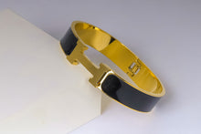 Load image into Gallery viewer, Stainless steel- bracelet black-gold bangle
