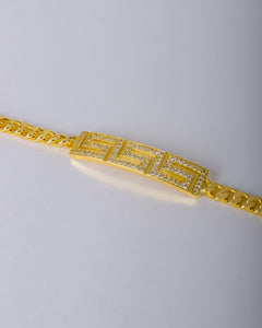 Bracelet - zigzag zircon stones