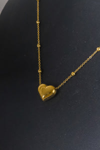 Necklace - stainless steel Heart