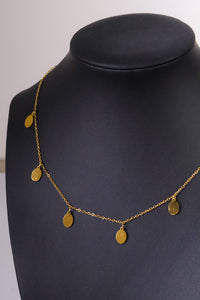 Necklace - stainless steel small oval shapes