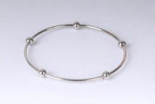 Load image into Gallery viewer, Stainless steel - 3 colored bangles with small balls
