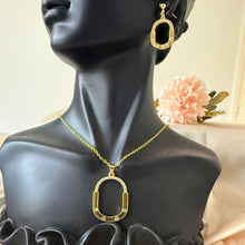 Load image into Gallery viewer, Set - 2 pieces necklace and earrings zircon circle
