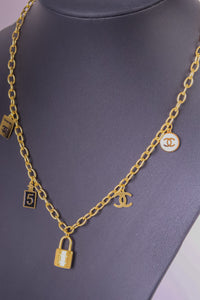 Stainless Steel- gold small pendants Necklace